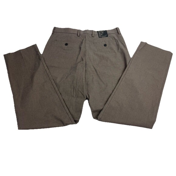 Banana Republic Mens Non-Iron Stretch Brown Straight Leg Dress Pants 33x34 New - Picture 5 of 12